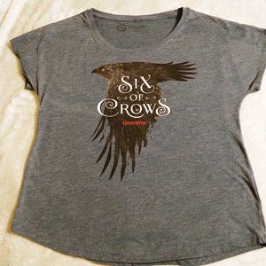 Out of Print Women's Relaxed Fit Tee - Six of Crows - Blue - Size L